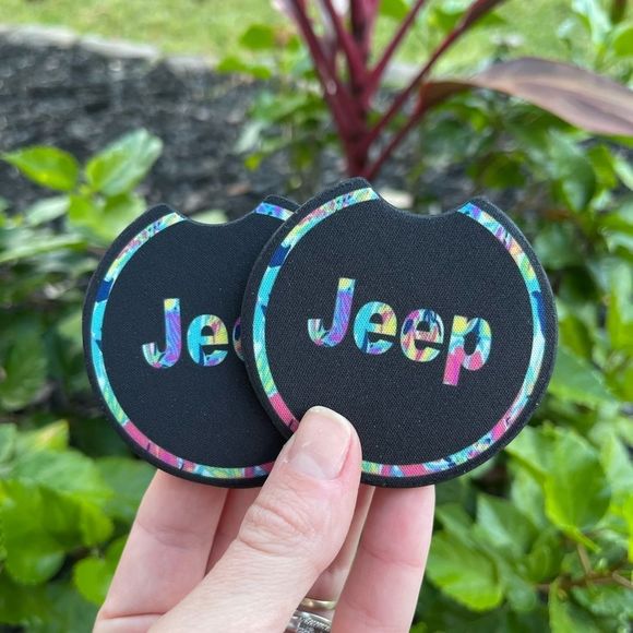 Jeep Girl Car Coaster Set | 2 Pack | Car Accessories - Picture 5 of 14